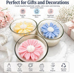 4 PCS Daisy Flower Silicone Mold Set, Small Flower Candle Molds - Image 2