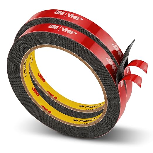 3M Double Sided Tape, Heavy Duty, 0.24" x 15.4Ft, 2 Pack | Permanent, by Unknown