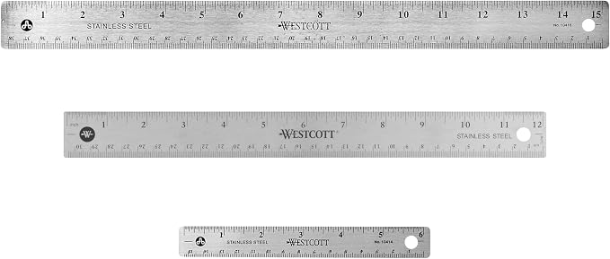Westcott Stainless Steel Ruler Set by Westcott