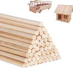 DaTpuik 3/8 x 12 Inch 25 PCS Dowel Rods Wood Sticks Wooden Dowel Rods by DaTpuik