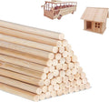 DaTpuik 1/4 x 24 Inch 50 PCS Dowel Rods Wood Sticks Wooden Dowel Rods by DaTpuik