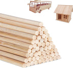 DaTpuik 1/5 x 4 Inch 100 PCS Dowel Rods Wood Sticks Wooden Dowel Rods by DaTpuik