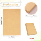 7" x 11" Felt Sheets Fabric for Crafts, 10 Pieces Soft Brown Thick Stiff Craft - Image 2
