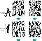 Outus 576 Pcs 8 Sheets Letters Stickers Vinyl Alphabet Number Decals Back to - Image 2