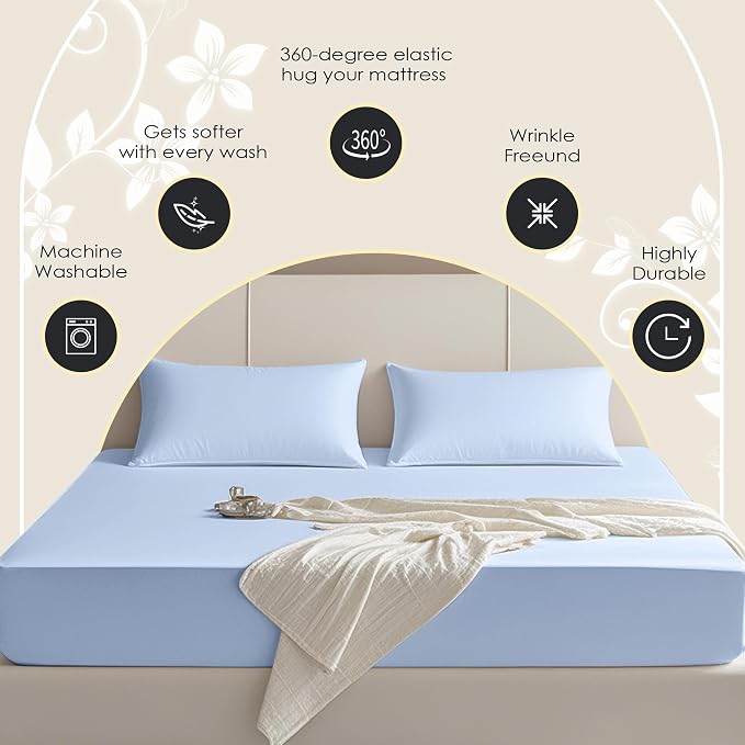FreshCulture King Fitted Sheet Only – Premium Hotel-Quality Fitted Sheet - Image 4