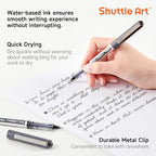 Shuttle Art RollerBall Pens, 25 Pack Black Fine Point Roller Ball Pens - Image 3
