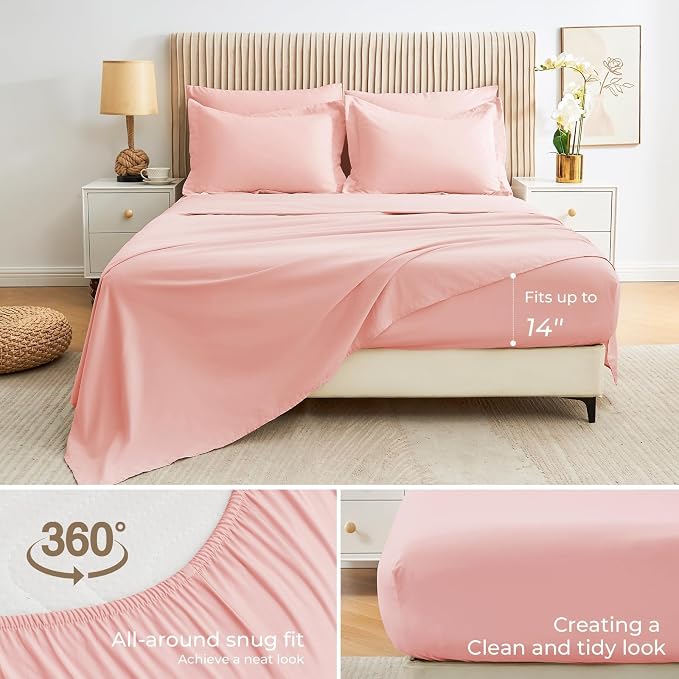 Sasttie Twin XL Comforter Set, 5 Pieces Twin XL Bed in a Bag, Complete Bedding - Image 4