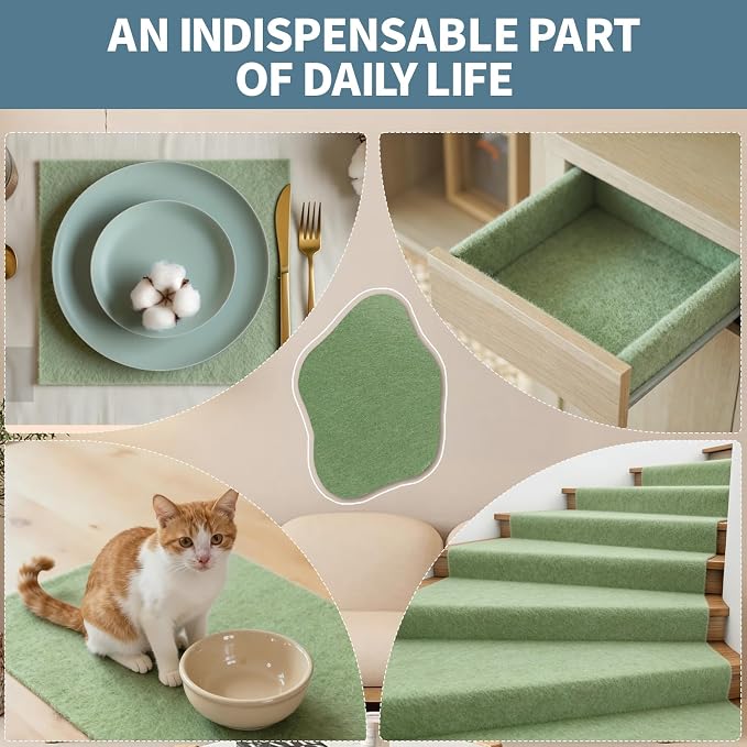 Sage Green Felt Fabric Sheet 36" X 36", 1.4mm Thick Large Soft Durable Flexible - Image 7