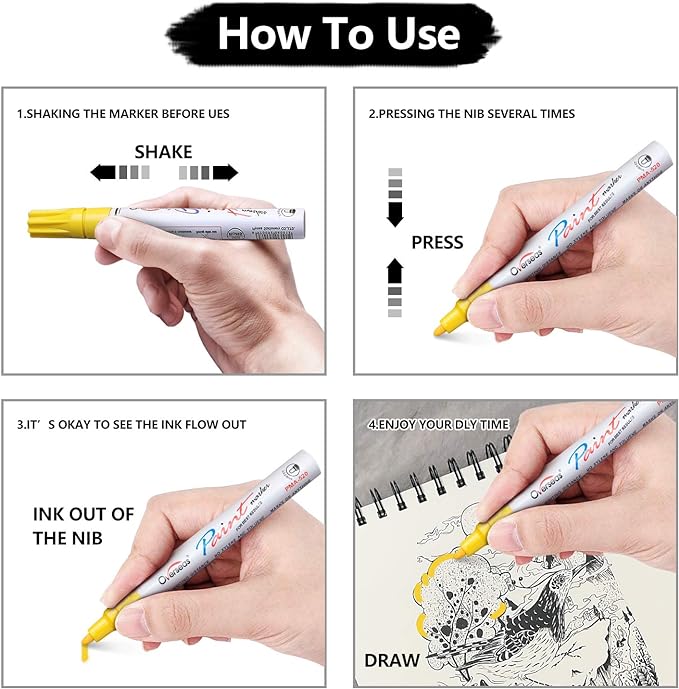 TFIVE Paint Pens Paint Markers on Almost Anything Never Fade Quick Dry and - Image 7