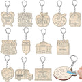 RattanView 24 Pcs Back to School Craft Color Your Own Keychains Diy Craft by RattanView