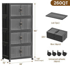 SAILUN 260Qt Stackable Storage Bins Folding Collapsible Storage Bins - Image 2