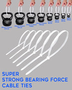 Zip Ties Assorted Sizes 400 Pack 4/6/8/12 Inch Cable Ties Heavy Duty Plastic - Image 2