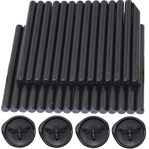 Black Wax Seal Sticks, Mini Wax Gun Sticks Suit by ONWINPOR