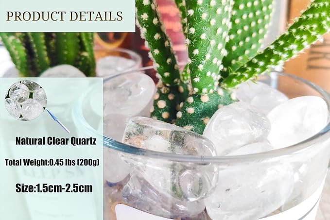 DUQGUHO Clear Quartz Healing Crystals Stones Set Natural Bulk Crystals Tumbled - Image 3
