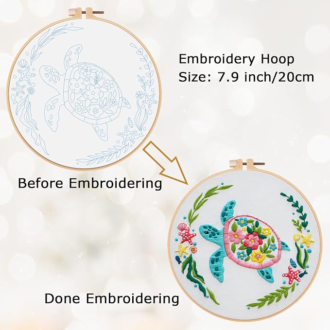Louise Maelys Sea Turtle Embroidery Kit - Image 4