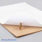 BENECREAT 6 Pack 11.5x8.2" Self-Adhesive A4 Cork Sheets Rectangle Coaster Cork - Image 5