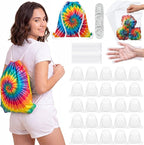 120 Pcs White Tie-Dye Cotton Drawstring Bags by Unknown