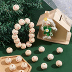 OLYCRAFT 50pcs 20mm Smile Face Wood Beads Round Wooden Beads Painted Head Bead - Image 5