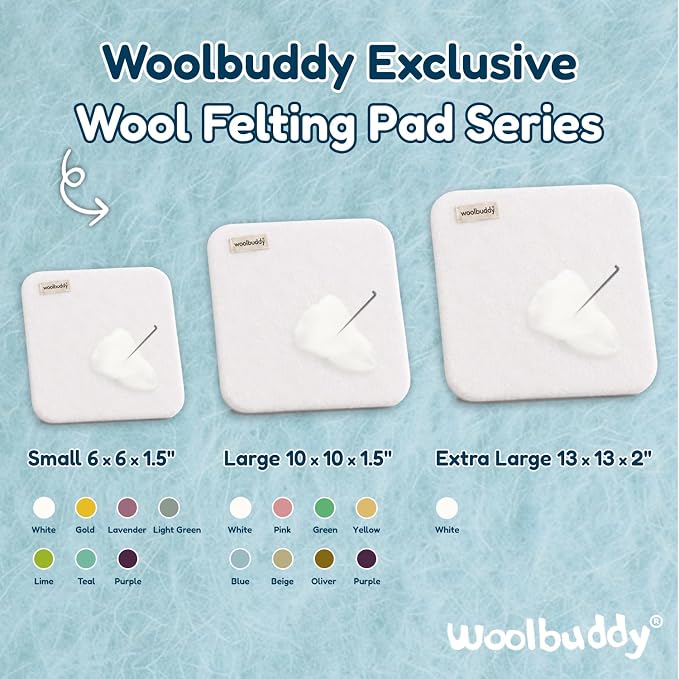 Woolbuddy Wool Felting Pad 13 x 13 x 2 Inch, Durable Needle Felting Mat - Image 6