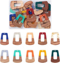 FASHEWELRY 20Pcs Wood Resin Charms Trapezoid Wooden Earring Blanks Charms 10 by FASHEWELRY
