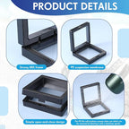 60 Pcs 3D Floating Display Case PE Film Jewelry Storage Box Coins Display Frame - Image 4