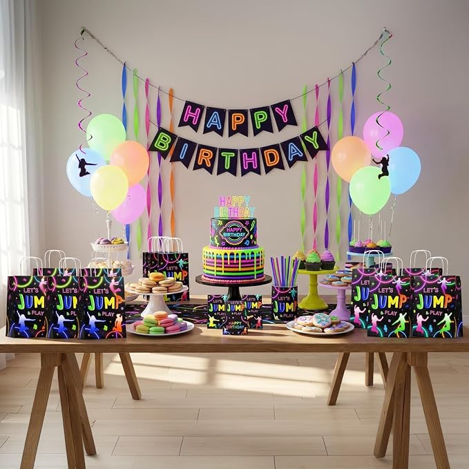 Glezo 24 Pack Jump Party Favor Bags, Let’s Jump and Play Gift Bags - Image 5