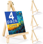 ESRICH 4 PCS 9 Inch Wood Easels, Easel Stand by ESRICH