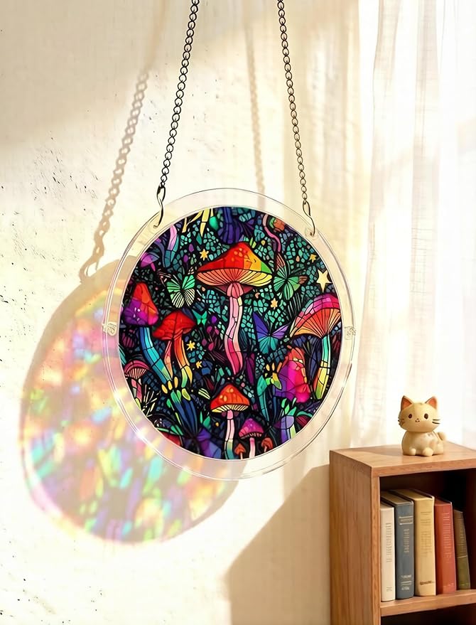 83 Piece Acrylic Puzzle Suncatcher, Stained Glass Style Art DIY Puzzle - Image 2
