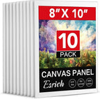 ESRICH Canvas Boards for Painting, 10 Pack Canvases for Painting 8x10 Cotton by ESRICH