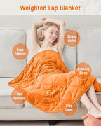 Weighted Lap Blanket 7 lbs for Adults, Luxury Soft Small Weighted Blanket - Image 2