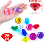 Niceup 26PCS Red Fake Diamonds Big Gem Toys, 1.5in Pool Diving Gems Acrylic - Image 3