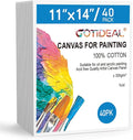 GOTIDEAL Bulk Canvases for Painting, 11x14 inch Value Pack of 20, Gesso Primed by GOTIDEAL