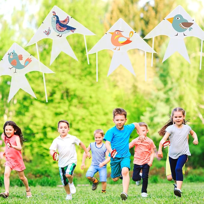 Libima 50 Pcs DIY Blank Kites for Kids Bulk Large Kite Making Kit Easy to Fly - Image 6