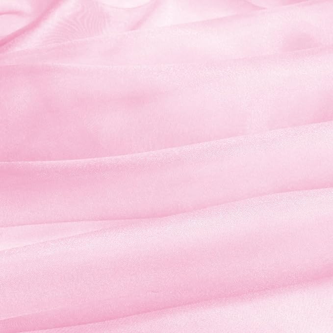 VACVELT Light Pink Sheer Organza Fabric by The Yard 60" Wide | Semi-Transparent - Image 7