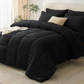 CozyLux California King Comforter Set Black by CozyLux