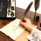 VANGOAL Vintage Feather Pen and Ink Set, Classic Series Pheasant Quill Pen - Image 3