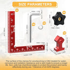 Corner Clamp for Woodworking, 90 Degree Corner Clamp, 4 Pack 5.5"x 5.5" - Image 2