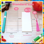 40-Set Bookmark Making Kit, 300GSM Blank Cardstock, 10 Spare Practice Cards - Image 2