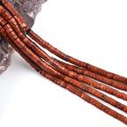 155pcs 4x2mm Natural Red Jasper Heishi Disc Rondelle Spacer Stone Semi Precious - Image 3