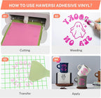 Permanent Adhesive Vinyl for Cutting Machine, 72 Sheets 8.5" x 12" Material - Image 6