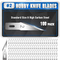 DIYSELF 100 Pack Exacto Knife Blades #2 | Hobby Knife Replacement Blades | by DIYSELF