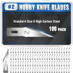 DIYSELF 100 Pack Exacto Knife Blades #2 | Hobby Knife Replacement Blades | by DIYSELF