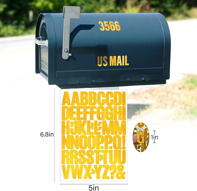 1635 Pieces 30 Sheets Letter Stickers, Vinyl Mailbox Numbers Alphabet Stickers - Image 2