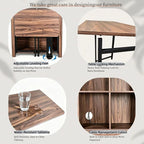 Folding Arched Bookshelf Narrow Bookcase - Image 5