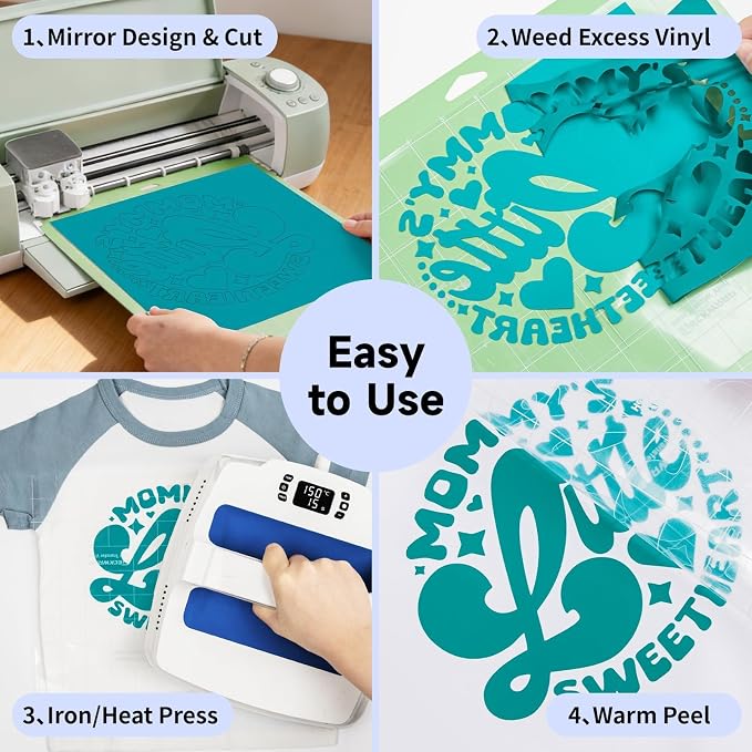 TECKWRAP Heat Transfer Vinyl for T-Shirts, 50+ Washes, REACH Certified & Dryer - Image 8