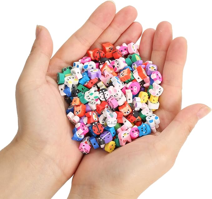 100pcs Animal Polymer Clay Spacer Beads - Image 4