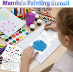20 Pcs 4x4'' Mandala Stencils for Painting on Wood, Tile Fabric, Reusable - Image 6