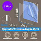 18x24 Plexiglass Sheets 1/8 inch Thick - Image 2