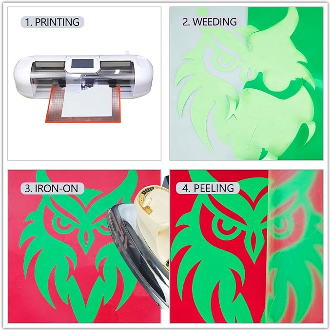 guangyintong Glow in The Dark Heat Transfer Vinyl HTV Rolls, PU Elastic HTV - Image 6