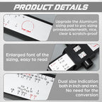 Kingdder 1 Pcs Wheel Stud Rim Bolt Pattern Measuring Tool PCD Ruler Wheel PCD - Image 3